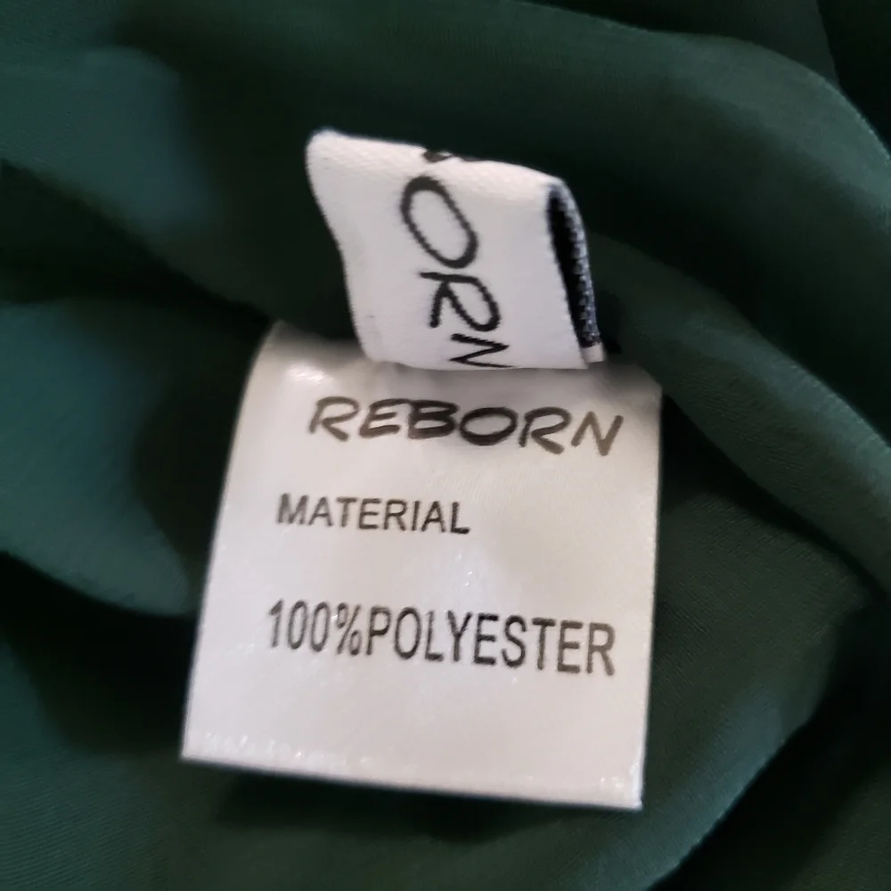 Green Floral Sweetheart Neck Chiffon Dress with Ribbon Straps - Picture 15 of 16